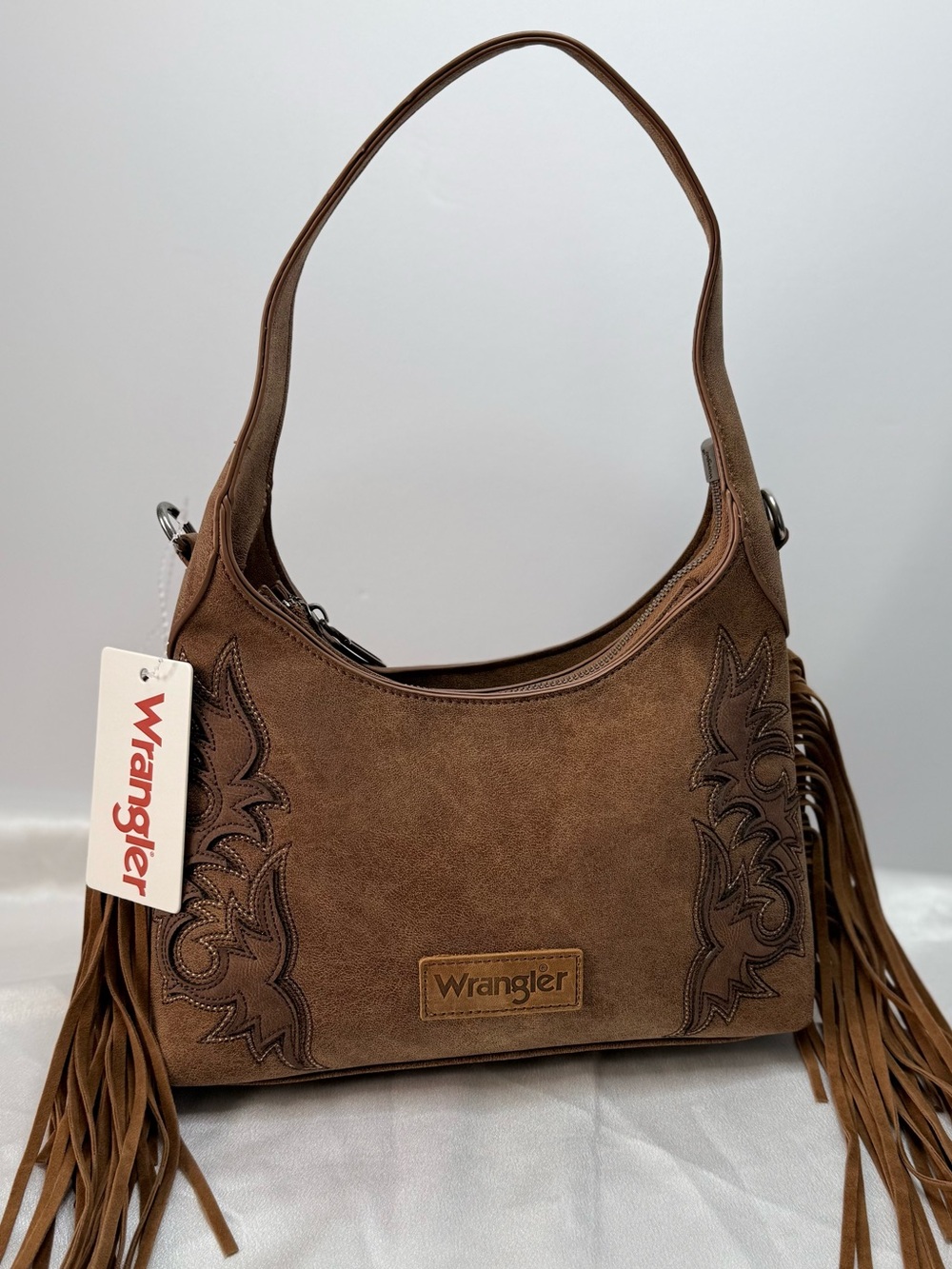 Wrangler Brown Western Fringe Shoulder Bag